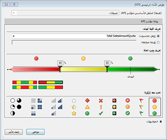 مؤشر الأداء الأساسي في Power Pivot