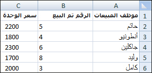 ورقة عمل تعرض خطوط الشبكة