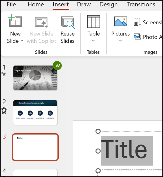 تنسيق النص في PowerPoint