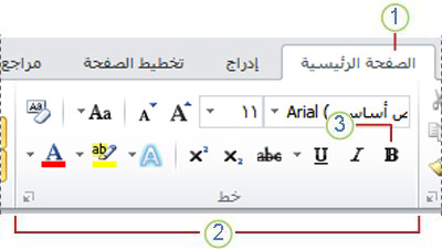 شريط Word 2010