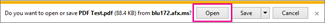 فتح ملف PDF