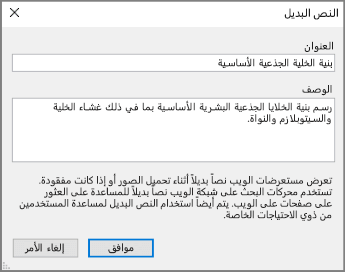 لقطة شاشة لمربع الحوار 