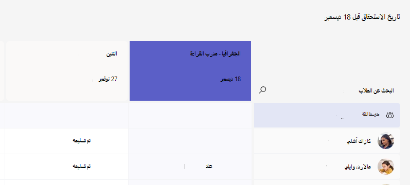 عرض التعيين