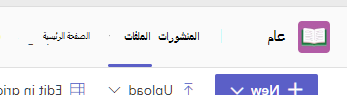 لقطة شاشة تعرض علامة تبويب Files في قناة Teams.