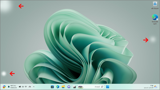إظهار بقع بيضاء ساطعة على شاشة Surface.