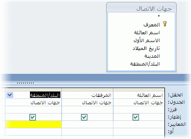 معايير البلد/المنطقة