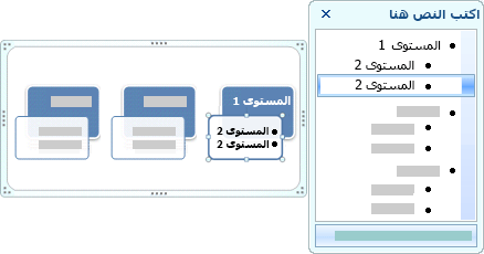 صورة لجزء النص تعرض نص المستوى 1 والمستوى 2