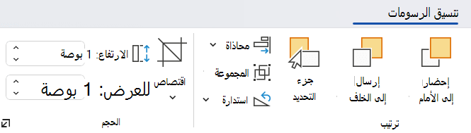 تساعدك الخيارات الموجودة في علامة التبويب تنسيق الرسومات على تخصيص صورك.