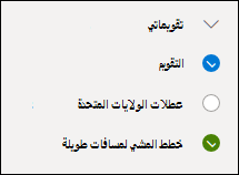 لقطة شاشة لخانة الاختيار الموجودة بجانب التقويم