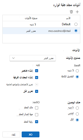 أذونات المجلد