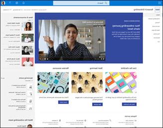 معاينة قالب موقع SharePoint لفريق إلحاق الموظفين.