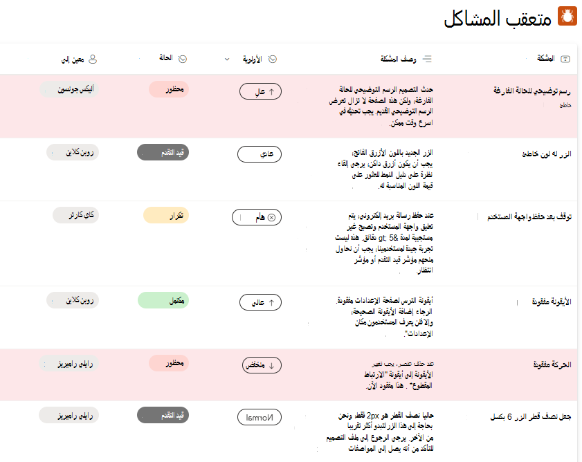 إنشاء تجربة معاينة جديدة ل Issue Tracker