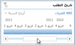 شريط تمرير المخطط الزمني