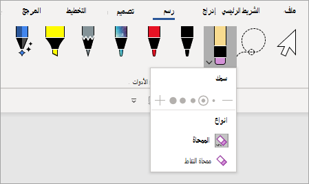 أداة قلم ممحاة النقاط
