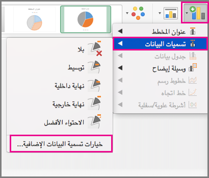إضافة عناصر مخطط في Office for Mac