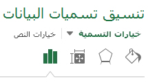 جزء تنسيق تسميات البيانات
