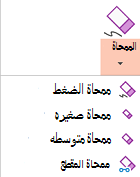 يحتوي PowerPoint for Office 2019 على أربع مماح للحبر الرقمي.