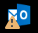أيقونة Outlook Outlook المراكبة بأيقونة رمز تنبيه