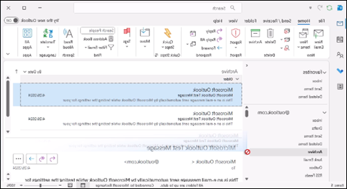 تعذر سحب رسائل البريد الإلكتروني وإفلاتها في Outlook الكلاسيكي