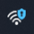 عند اتصالك بشبكة VPN عبر Wi-Fi، ستعرض أيقونة Wi-Fi درع VPN أزرق صغير.