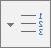 السهم لأسفل لزر القائمة المرقمة في Word