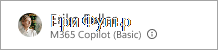 Екранна снимка на етикет за M365 Basic