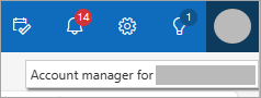 Екранна снимка на диспечер на акаунти в Outlook в уеб