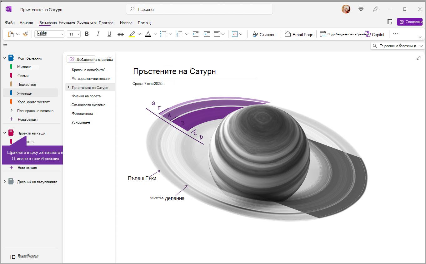 екранна снимка на навигиране в OneNote двадесет и едно версия две.jpg
