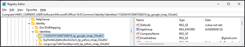 Reg edit example Грешка в Gmail