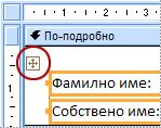 Селектор на оформление във формуляр в изглед за проектиране