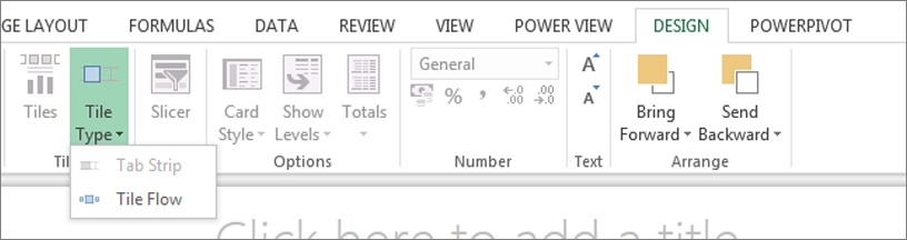 Плочка по падащ списък в Power View