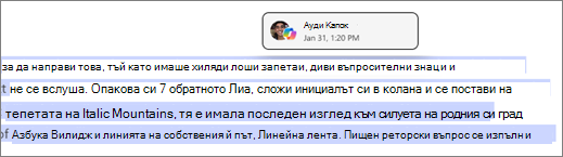 Страници на Copilot identify author and Copilot time stamp