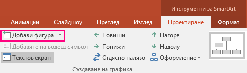 Показва бутона 