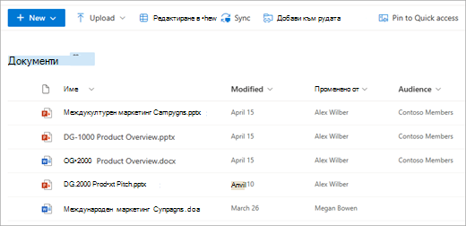 Библиотеката с документи в SharePoint.