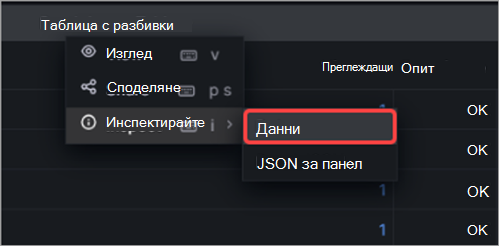 Екранна снимка, показваща как да проверявате данните в прозренията за официално събрание в реално време