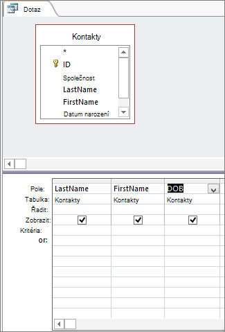 Query design with no criteria