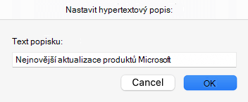 Screen tip for hyperlink in Outlook