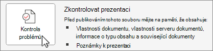 Kontrola problémů s přístupností