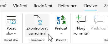 Tlačítko Zkontrolovat dostupnost
