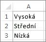 Příklad vlastního seznamu