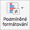 Tlačítko Podmíněné formátování