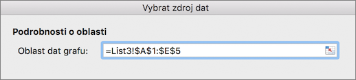 Select the data range for a chart