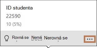 Automaticky otevíraný pruhový graf rozložení hodnot