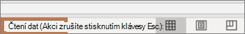 Okno se zprávou: Načítání dat