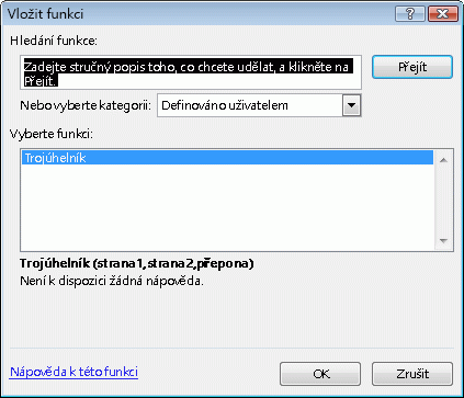 insert function dialog box