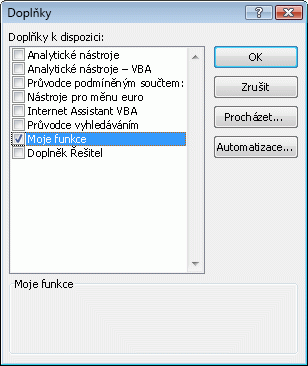 add-ins dialog box