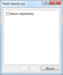Dialogové okno Vložit časové osy