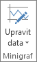 Tlačítko Upravit data ve skupině Minigraf