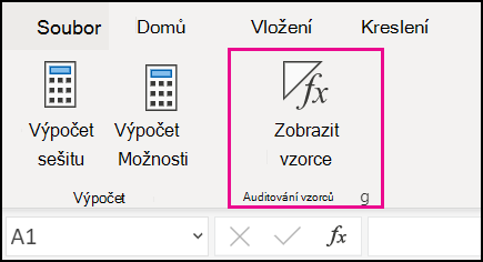 Zobrazit vzorce ve webové verzi
