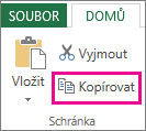 Příkaz Kopírovat ve skupině Schránka